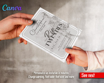 Rip Twenties Birthday customizable invitation template | Share or Print |  | FF023