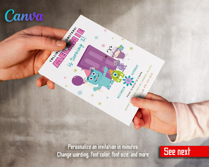 Monsters, Inc.  customizable invitation template | Share or Print |  | WE346