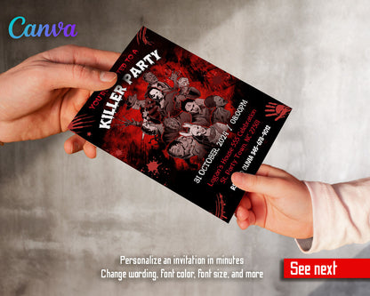 Horror Killer Movie Party  customizable invitation template | Share or Print |  | SX956