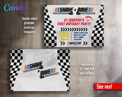 Nascar Ricky Bobby  customizable invitation template | Share or Print | boy | ME620