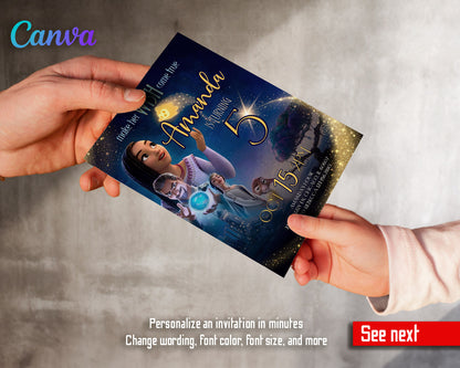 Wish Magic Asha customizable invitation template | Share or Print | girl | PR139