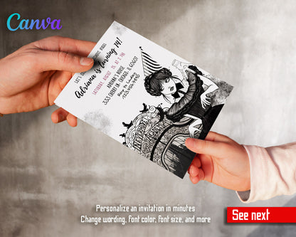 Wednesday Addams customizable invitation template | Share or Print | girl | NG204