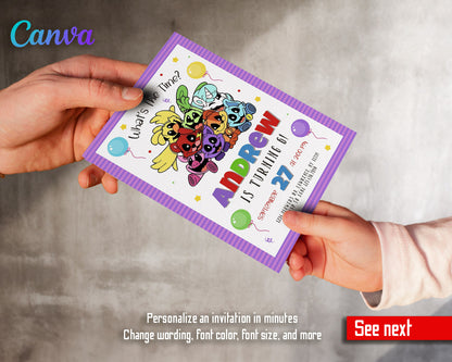 Smiling Critters  customizable invitation template | Share or Print |  | YF209