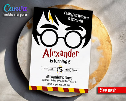 Harry Potter  customizable invitation template | Share or Print |  | EI528