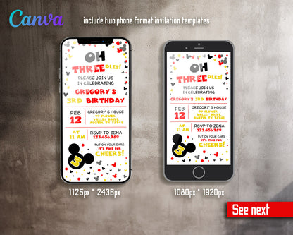 Mickey Mouse Clubhouse customizable invitation template | Share or Print |  | OM226