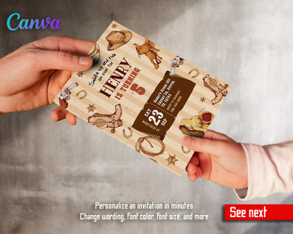 Cowboy Rodeo customizable invitation template | Share or Print | boy | LQ272