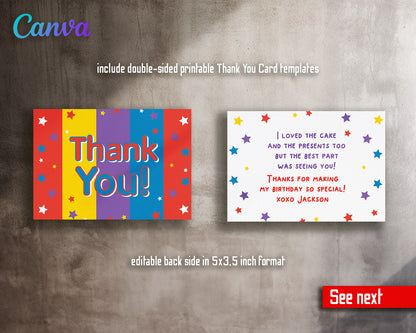 Wiggles One Finger One Thumb customizable invitation template | Share or Print |  | BA069