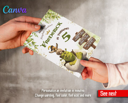 Shrek customizable invitation template | Share or Print |  | JW652