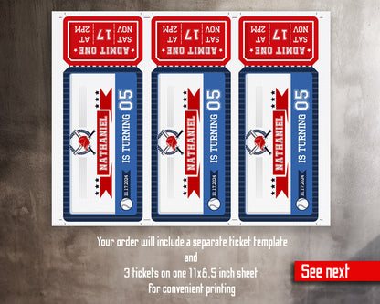 Baseball MLB Sport customizable invitation template | Share or Print | boy | TV466