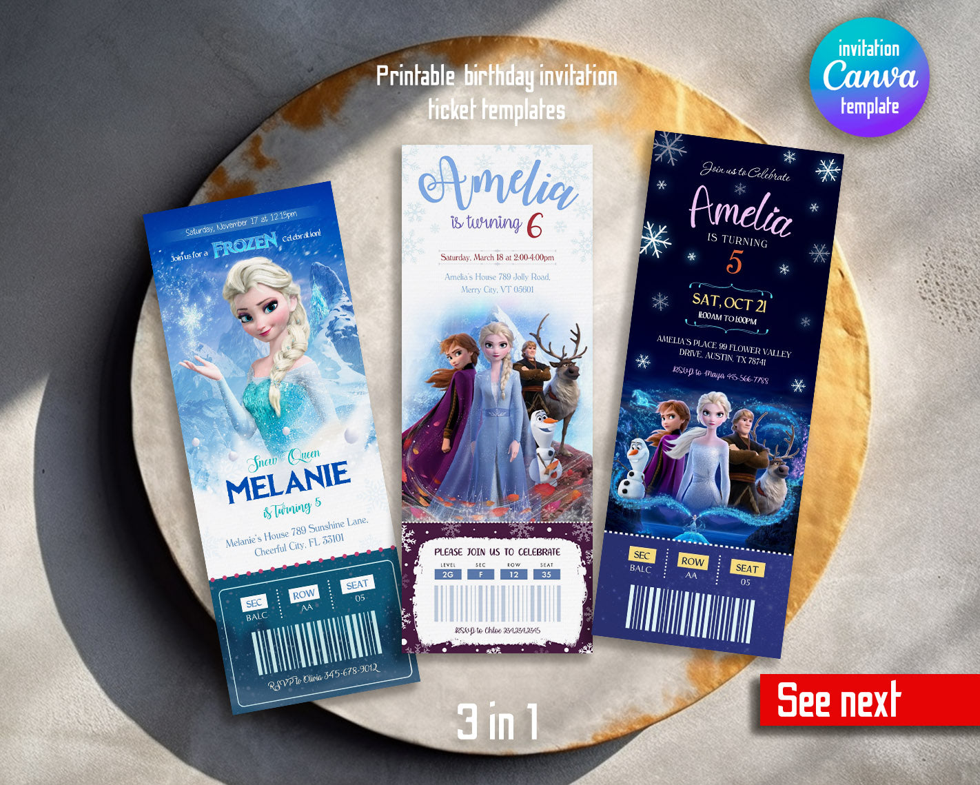 Frozen Elsa customizable invitation template | Share or Print | girl | ZG528