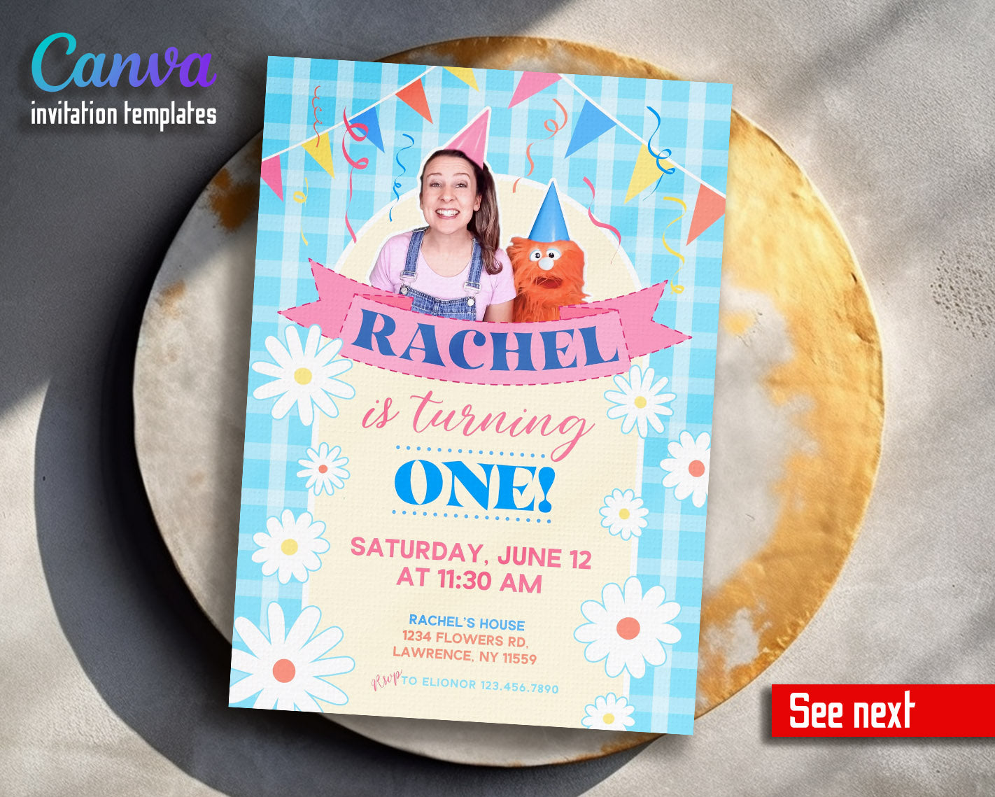 Ms. Rachel customizable invitation template | Share or Print | | PA186 ...