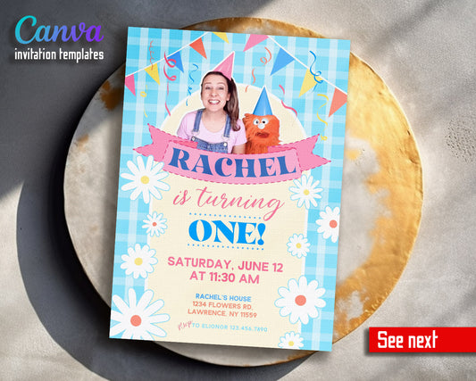 Ms. Rachel  customizable invitation template | Share or Print |  | PA186