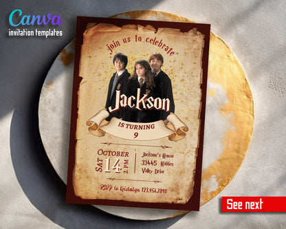 Harry Potter  customizable invitation template | Share or Print |  | LK033