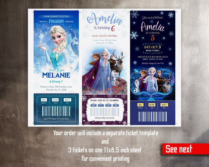 Frozen Elsa customizable invitation template | Share or Print | girl | ZG528