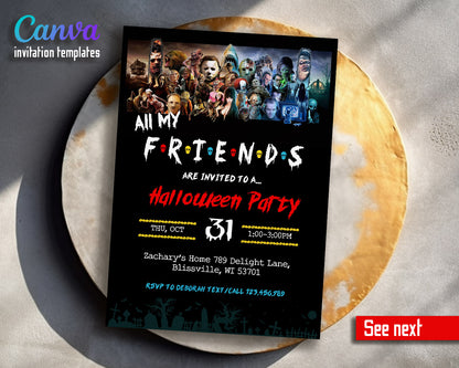 Horror Killer Movie Party  customizable invitation template | Share or Print |  | ZH026