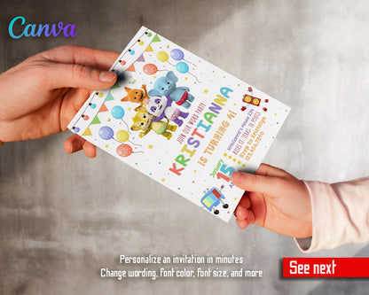 Word Party customizable invitation template | Share or Print |  | IM216