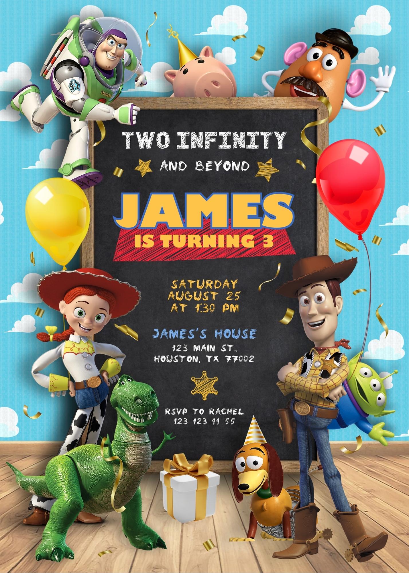 Toy Story customizable invite template | instant download | Share or Print | SS848