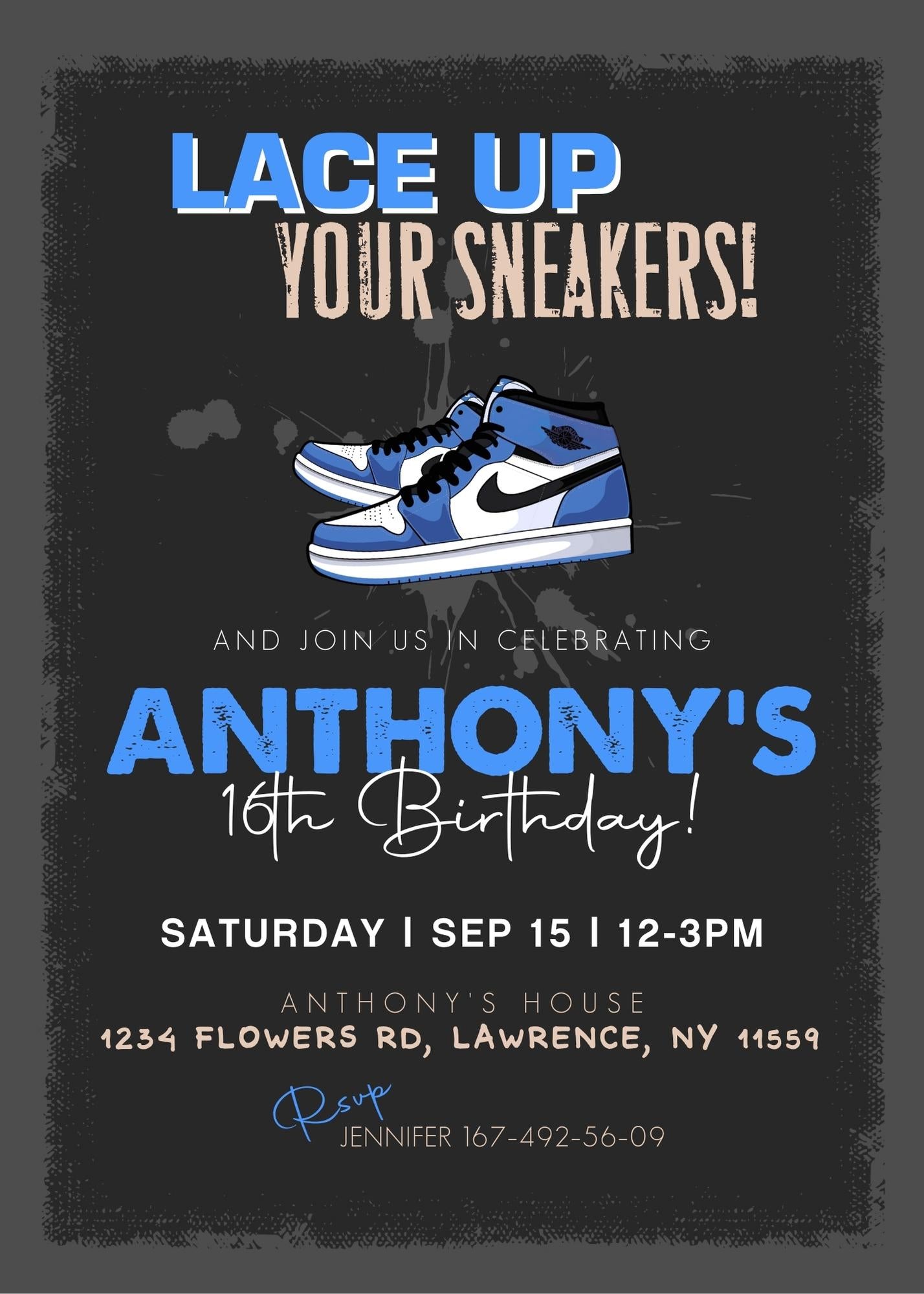 Sneaker Ball customizable invite template | instant download | Share or Print | ER060