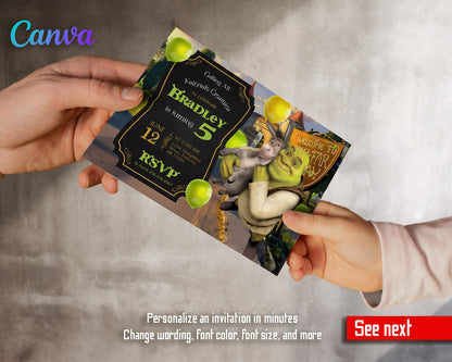 Shrek  customizable invitation template | Share or Print |  | TO804