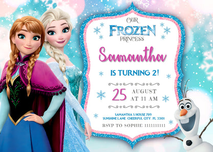 Frozen Elsa  customizable invitation template | Share or Print | girl | UY470