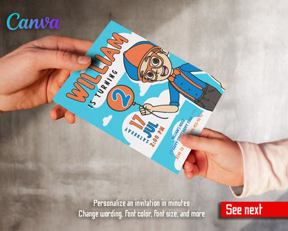 Blippi   customizable invitation template | Share or Print |  | ZP489