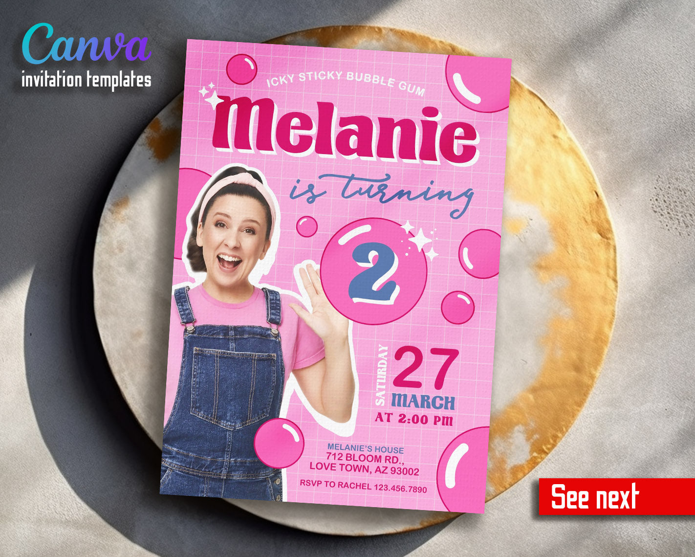 Ms. Rachel customizable invitation template | Share or Print | | DC087 ...