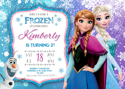 Frozen Elsa  customizable invitation template | Share or Print | girl | TR144