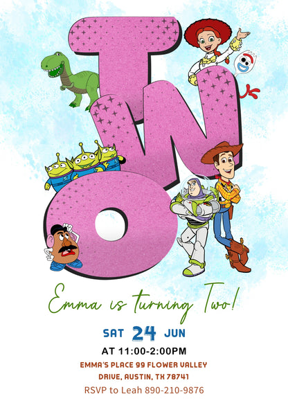 Toy Story Woody  customizable invitation template | Share or Print |  | TI726