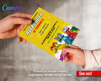 Lego  customizable invitation template | Share or Print |  | RB928