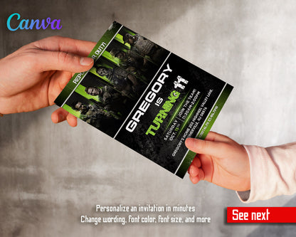 Call of Duty Gamer customizable invitation template | Share or Print | boy | IK028