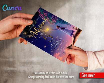 Wish Magic Asha customizable invitation template | Share or Print | girl | PY673