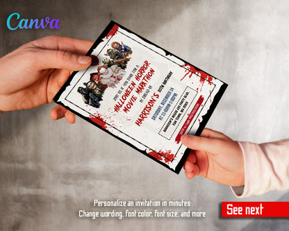 Horror Killer Movie Party  customizable invitation template | Share or Print |  | OY974