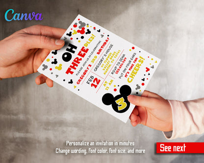 Mickey Mouse Clubhouse customizable invitation template | Share or Print |  | OM226