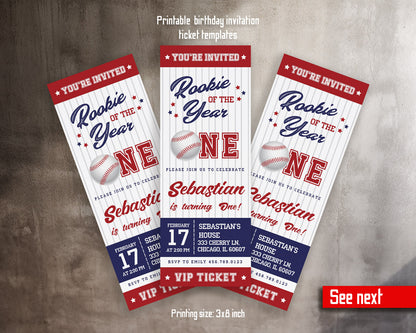 Baseball MLB Sport customizable invitation template | Share or Print | boy | QN707