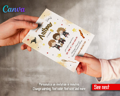 Harry Potter  customizable invitation template | Share or Print |  | AU732