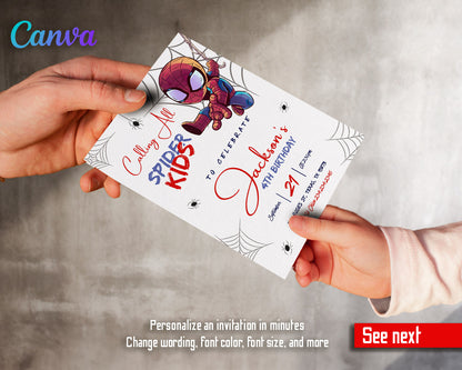 Spidey and His Amazing Friends customizable invitation template | Share or Print | boy | EE498