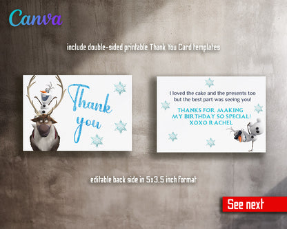 Frozen Elsa  customizable invitation template | Share or Print | girl | KA603