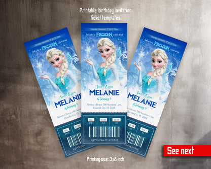 Frozen Elsa customizable invitation template | Share or Print | girl | SK652