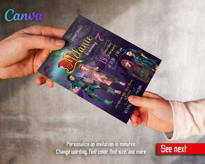 Descendants Disney  customizable invitation template | Share or Print |  | BO852