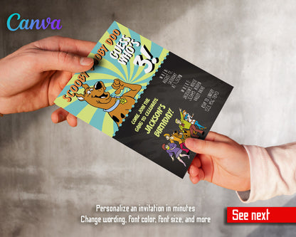 Scooby-Doo customizable invitation template | Share or Print |  | GQ002