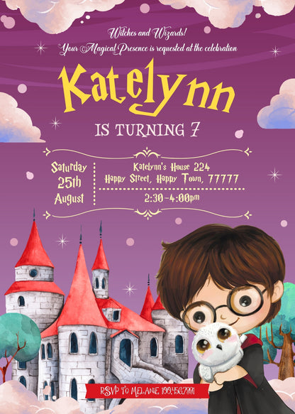 Harry Potter  customizable invitation template | Share or Print |  | IW402