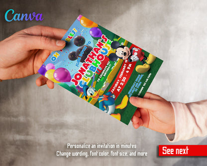 Mickey Mouse and Friends customizable invitation template | Share or Print |  | VX113