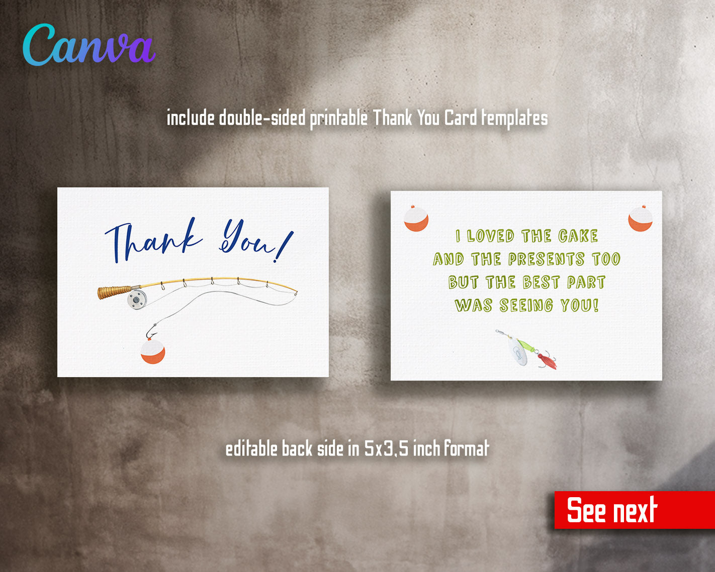 Fishing 1st O-Fish-Ally customizable invitation template | Share or Print |  | UW905