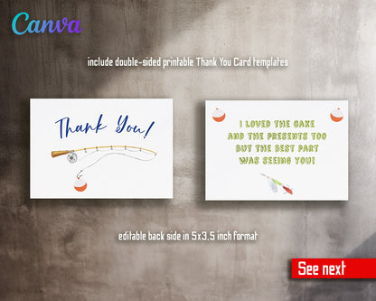 Fishing 1st O-Fish-Ally customizable invitation template | Share or Print |  | UW905