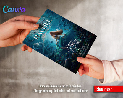 The Little Mermaid Ariel customizable invitation template | Share or Print | girl | PI337