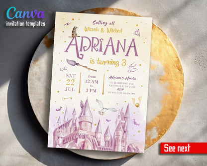 Harry Potter  customizable invitation template | Share or Print |  | LT704