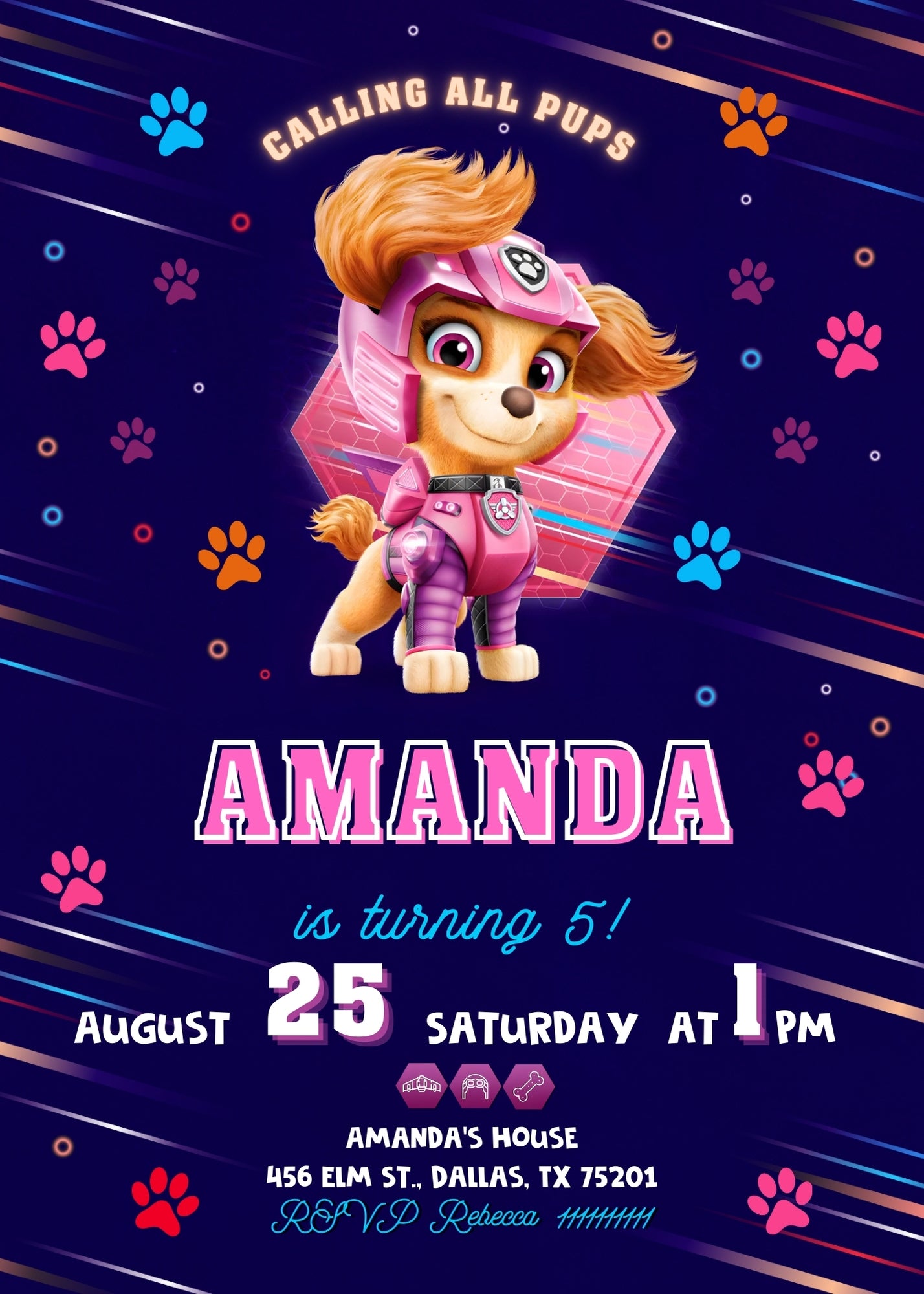 PAW Patrol customizable invitation template | Share or Print | | FT418