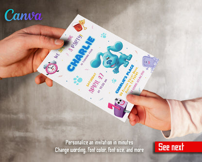 Blue's Clues Puppy customizable invitation template | Share or Print |  | BW531