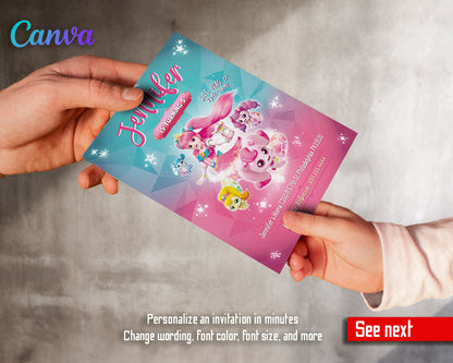 Catch Teenieping customizable invitation template | Share or Print | girl | QR606