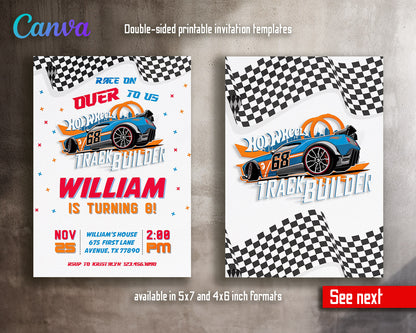 Hot Wheels Racing  customizable invitation template | Share or Print | boy | OA337